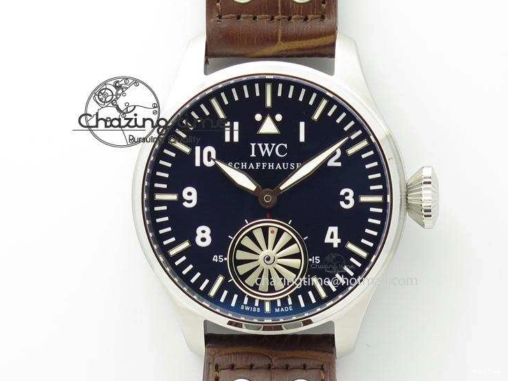 MIROTIME 0105 Reliable Big Pilot “Markus Buhler” IW5003 Turbine V6F Best Edition Blue Dial On Leather Strap A 7324